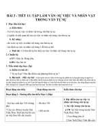 Giáo án Ngữ văn 6 bài 3: Sự việc và nhân vật trong văn tự sự