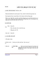 Giáo án Ngữ văn 6 bài 5: Lời văn, đoạn văn tự sự