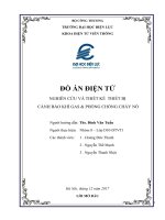 Nghiên cứu và thiết kế thiết bị cảnh báo khí gas  phòng chống cháy nổ