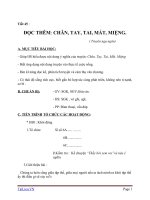 Giáo án Ngữ văn 6 bài 11: Chân, Tay, Tai, Mắt, Miệng