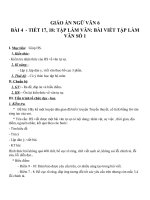 Giáo án Ngữ văn 6 bài 4: Viết bài Tập làm văn số 1