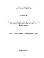 XÂY DỰNG GIẢN ĐỒ CHIẾU PHÁT HIỆN KHUYẾT TẬT SỬ DỤNG PHIM D7 CHO VẬT LIỆU NHÔM TRÊN MÁY PHÁT TIA X RIGAKU-200EGM
