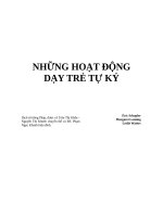 NHỮNG HOẠT ĐỘNGDẠY TRẺ TỰ KỶ