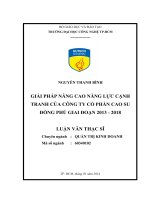Giải pháp nâng cao năng lực cạnh tranh của công ty cổ phần cao su đồng phú giai đoạn 2013 2018 
