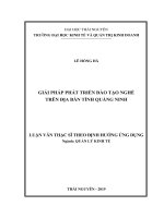 Giải pháp phát triển đào tạo nghề trên địa bàn tỉnh Quảng Ninh (Luận văn thạc sĩ)