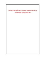 Tiểu luận chuyen vien QLNN  Giải quyết đơn khiếu nại về tai nạn lao động của công dân tại