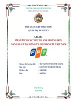 Tiểu luận thạc sĩ môn quản trị sản xuất