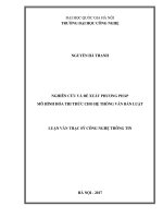 Luận văn thạc sĩ công nghệ thông tin nghiên cứu và đề xuất phương pháp mô hình hóa tri thức cho hệ thống văn bản luật 