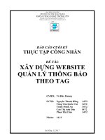 BÁO CÁO THỰC TẬP CÔNG NHÂN : Đề tài Xây dựng website quản lý thông báo theo tag