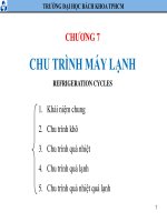 CHU TRÌNH MÁY LẠNH REFRIGERATION CYCLES