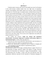 Nghiên cứu đặc điểm lâm sàng, cận lâm sàng, yếu tố nguy cơ, rối loạn trầm cảm ở bệnh nhân nhồi máu não ổ khuyết trên lều tiểu não tt tiếng anh