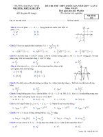 Đề thi thử toán THPTQG 2019 lần 3 trường chuyên đại học vinh – nghệ an
