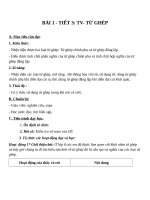 Giáo án Ngữ văn 7 bài 1: Từ ghép