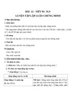 Giáo án Ngữ văn 7 bài 22: Luyện tập lập luận chứng minh