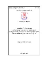 Nghiên cứu ứng dụng phẫu thuật nội soi cắt thực quản và nạo vét hạch rộng hai vùng (ngực-bụng) trong điều trị ung thư thực quản (FULL TEXT)