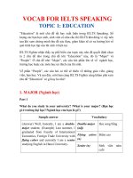 education  vocab for IELTS speaking