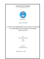 A study on expressions of futurity in English in comparison with their Vietnamese equivalents