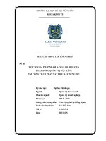 Báo cáo thực tập tốt nghiệp giải pháp nâng cao hiệu quả hoạt động quản trị bán hàng tại công ty DIC 