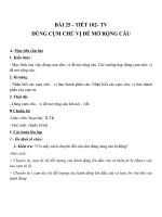 Giáo án Ngữ văn 7 bài 25: Dùng cụm chủ  vị để mở rộng câu