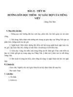 Giáo án Ngữ văn 7 bài 21: Sự giàu đẹp của Tiếng Việt