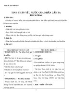 Giáo án Ngữ văn 7 bài 20: Tinh thần yêu nước của nhân dân ta