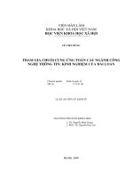 Tham gia chuỗi cung ứng toàn cầu ngành công nghệ thông tin: Kinh nghiệm của Đài Loan