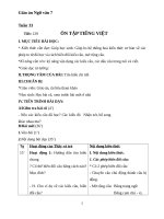 Giáo án Ngữ văn 7 bài 32: Ôn tập Tiếng Việt