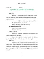 Giáo án Ngữ văn 7 bài 19: Tục ngữ về con người và xã hội