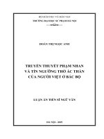 Truyền thuyết Phạm Nhan và tín ngưỡng thờ ác thần của người việt ở bắc bộ
