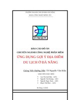 ĐỒ ÁN CÔNG NGHỆ PHẦN MỀM : Đề tài Ứng dụng gợi ý địa điểm du lịch ở đà nẵng