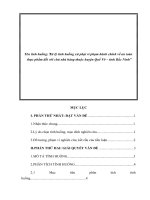 Tiểu luận chuyên viên quản lý nhà nước Xử lý tình huống xử phạt vi phạm hành chính về an toàn thực phẩm đối với chủ nhà hàng thuộc huyện Quế Võ – tỉnh Bắc Ninh