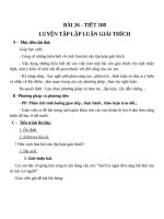 Giáo án Ngữ văn 7 bài 26: Luyện tập lập luận giải thích