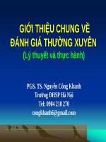 GIỚI THIỆU CHUNG VỀ ĐÁNH GIÁ THƯỜNG XUYÊN (Lý thuyết và thực hành)