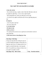 Giáo án Ngữ văn 7 bài 19: Tục ngữ về con người và xã hội