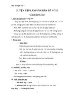 Giáo án Ngữ văn 7 bài 31: Luyện tập làm văn bản đề nghị và báo cáo