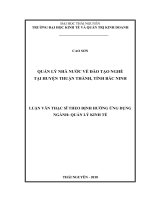 Quản lý nhà nước về đào tạo nghề tại huyện Thuận Thành, tỉnh Bắc Ninh (Luận văn thạc sĩ)