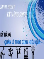 Giáo án Kỹ năng sống