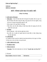 Giáo án Ngữ văn 7 bài 23: Đức tính giản dị của Bác Hồ