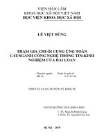 Tham gia chuỗi cung ứng toàn cầu ngành công nghệ thông tin kinh nghiệm của đài loan tt