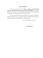 Nâng cao năng lực cạnh tranh hàng nông sản xuất khẩu việt nam sang thị trường trung đông