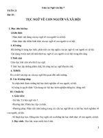 Giáo án Ngữ văn 7 bài 19: Tục ngữ về con người và xã hội