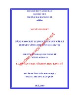 NÂNG CAO CHẤT LƯỢNG CÔNG CHỨC cấp xã ở HUYỆN VĨNH LINH, TỈNH QUẢNG TRỊ 