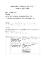 Giáo án chủ đề bé làm gì khi bị lạc bố mẹ