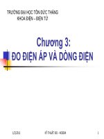 Chuong 3   do dien ap va dong dien 1 MÔN KỸ THUẬT ĐO