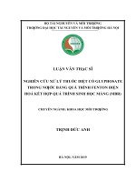 Nghiên cứu xử lý thuốc diệt cỏ glyphosate trong nước bằng quá trình fenton điện hoá kết hợp quá trình sinh học màng (MBR)