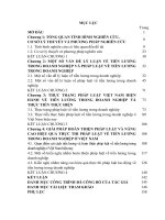 Tiền lương trong doanh nghiệp theo pháp luật lao động ở Việt Nam hiện nay