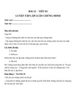 Giáo án Ngữ văn 7 bài 22: Luyện tập lập luận chứng minh