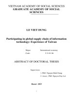 Tham gia chuỗi cung ứng toàn cầu ngành công nghệ thông tin kinh nghiệm của đài loan tt tiếng anh