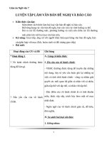 Giáo án Ngữ văn 7 bài 31: Luyện tập làm văn bản đề nghị và báo cáo