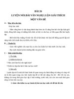 Giáo án Ngữ văn 7 bài 26: Luyện tập lập luận giải thích